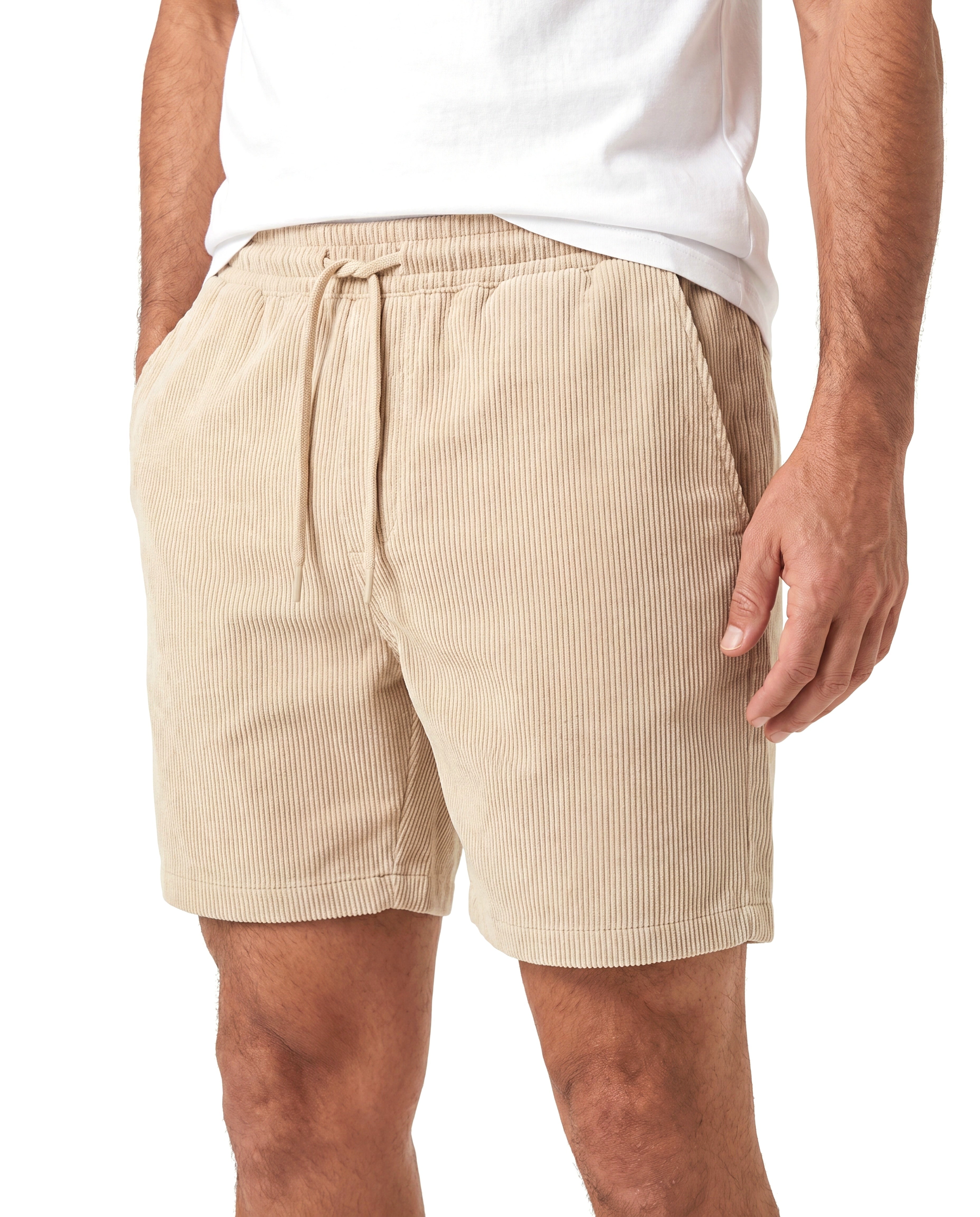 Men's Cotton Shorts with Elastic Waistband