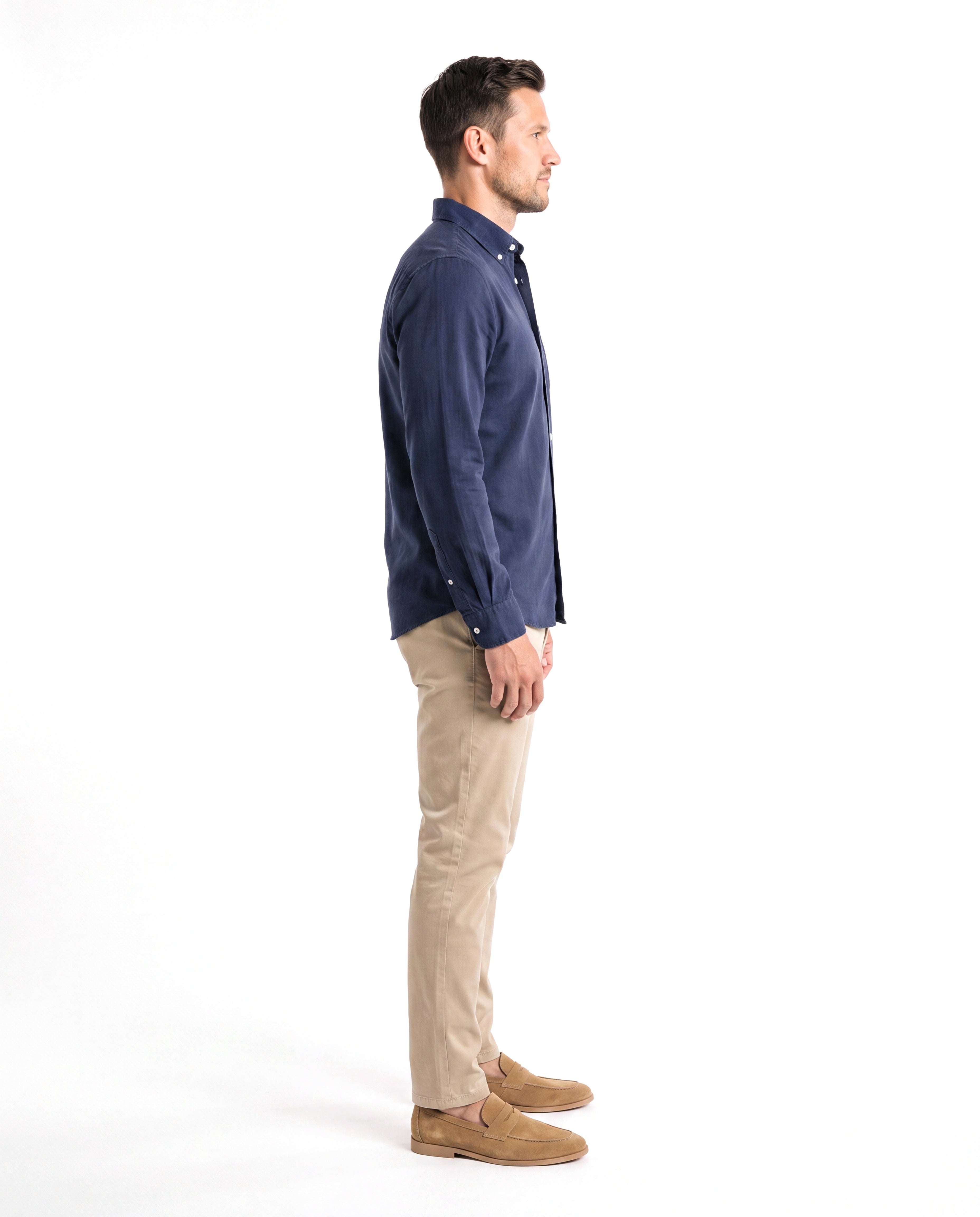 Men's Cotton Shirt with Classic Collar