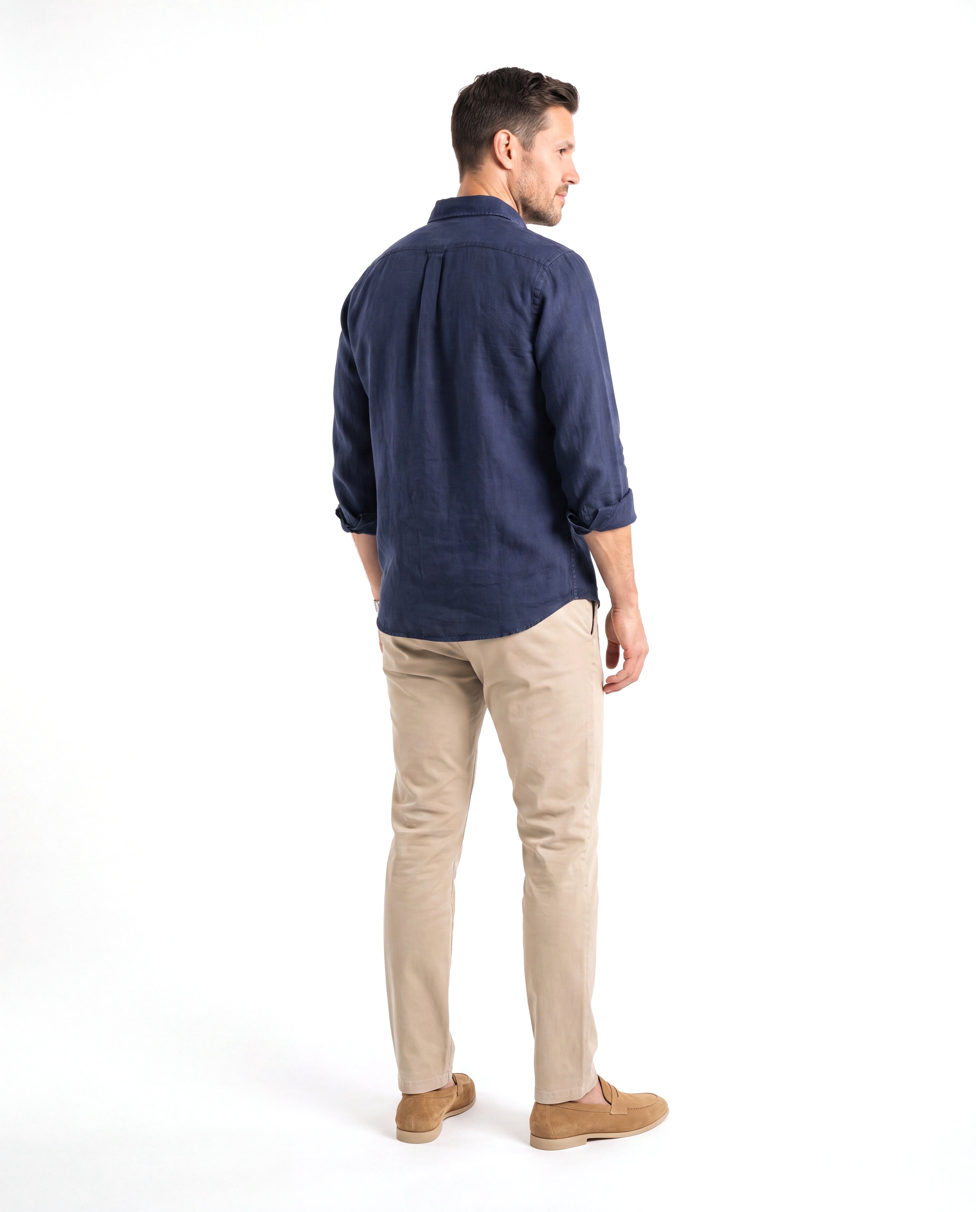 Men's Cotton Shirt with Classic Collar