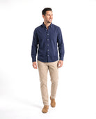 Men's Cotton Shirt with Classic Collar