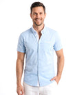 Men's Linen Shirt with Short Sleeves