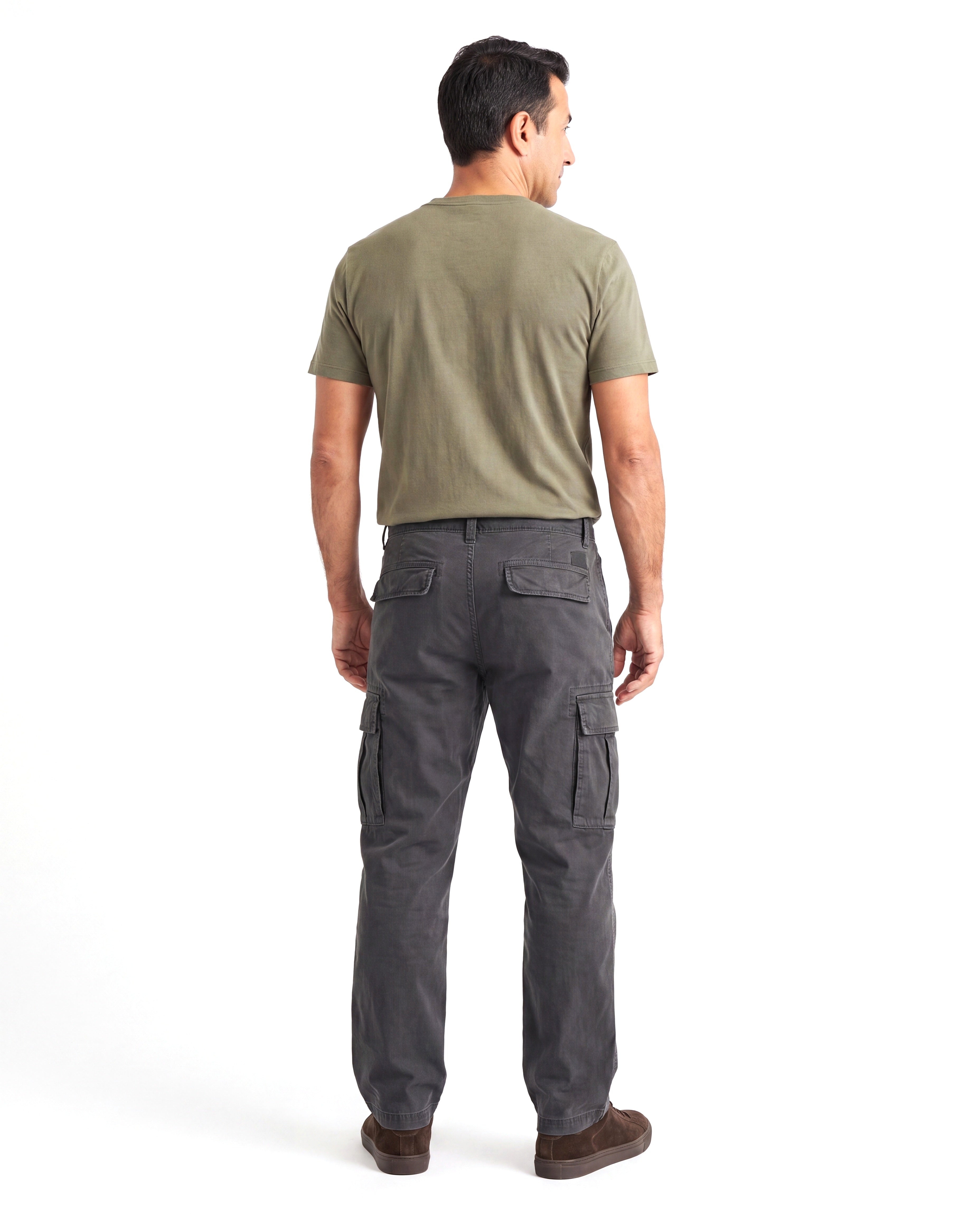 Men's Cotton Cargo Pants with Pocket Details