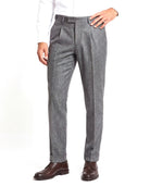 Men's Tweed Casual Pants with Comfortable Fit