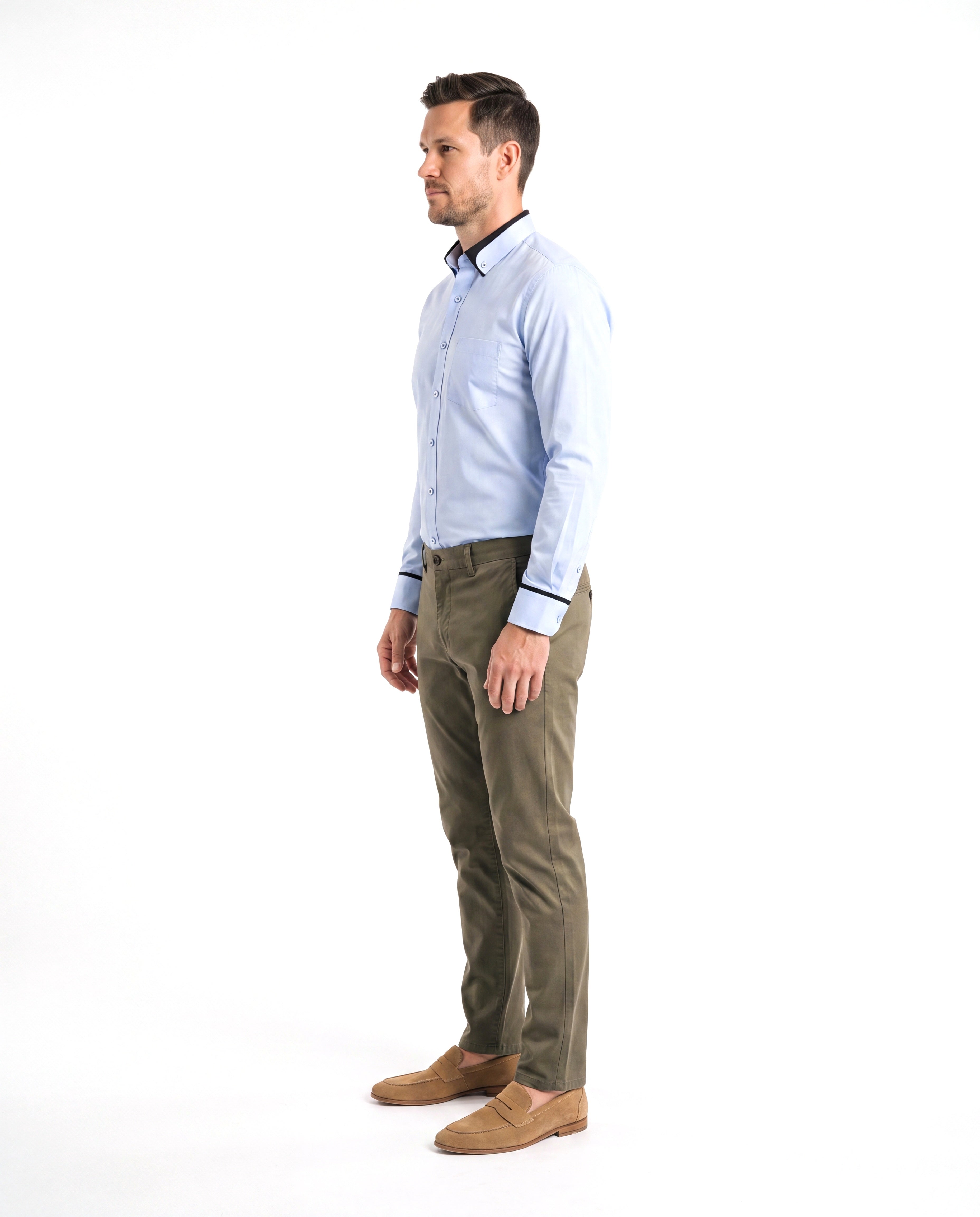 Men's Stretch Shirt with Classic Collar