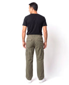 Men's Cotton Cargo Pants with Elastic Waist