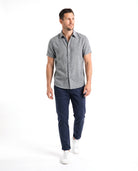 Men's Cotton Shirt with Short Sleeves