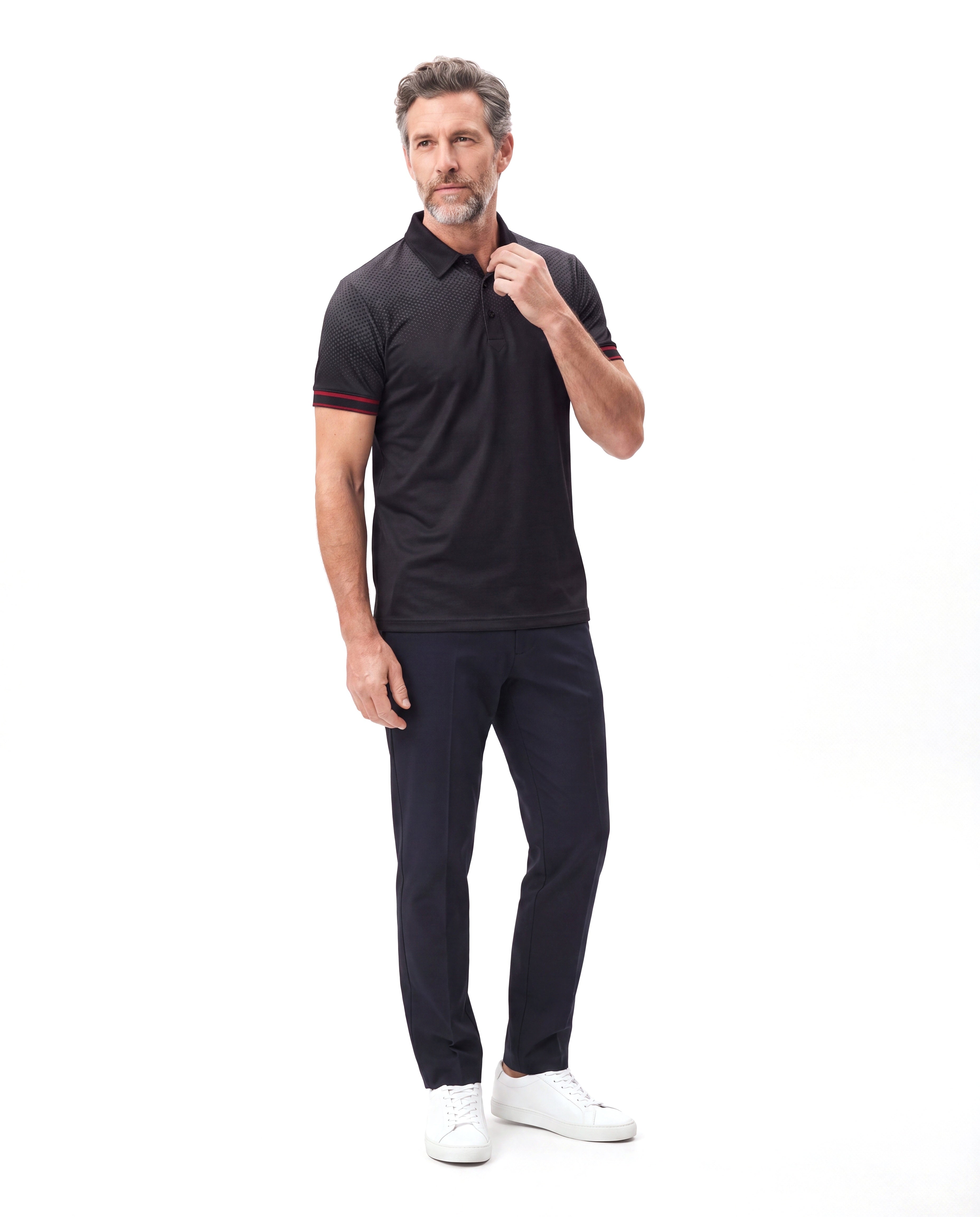 Men's Cotton Polo Shirt with Short Sleeves