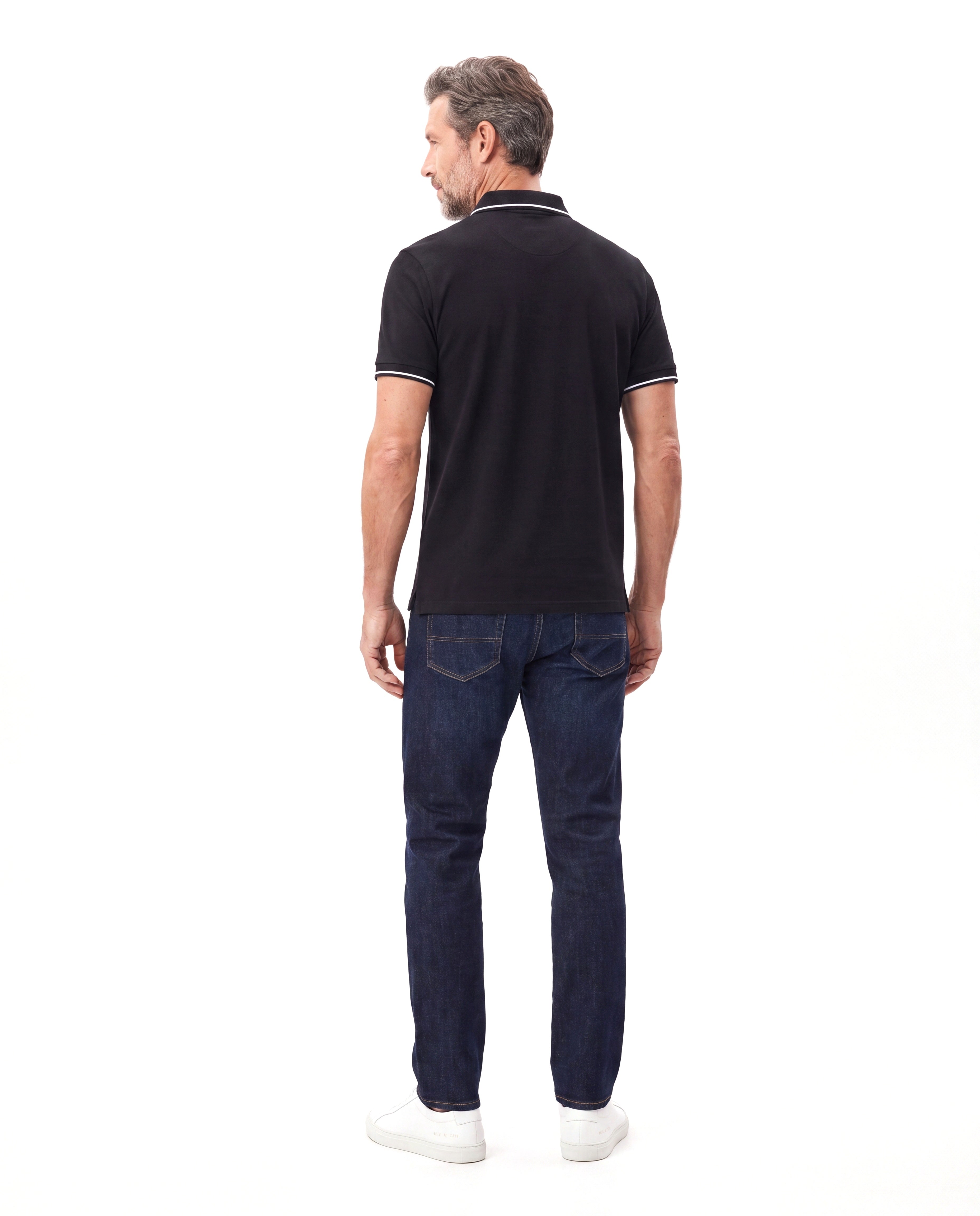 Men's Cotton Polo with Contrast Piping