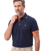 Men's Cotton Slim-Fit Polo with Short Sleeves