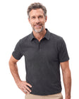 Men's Cotton Polo with Fine Check Texture