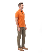 Men's Piqué Polo with Flat Collar Finish