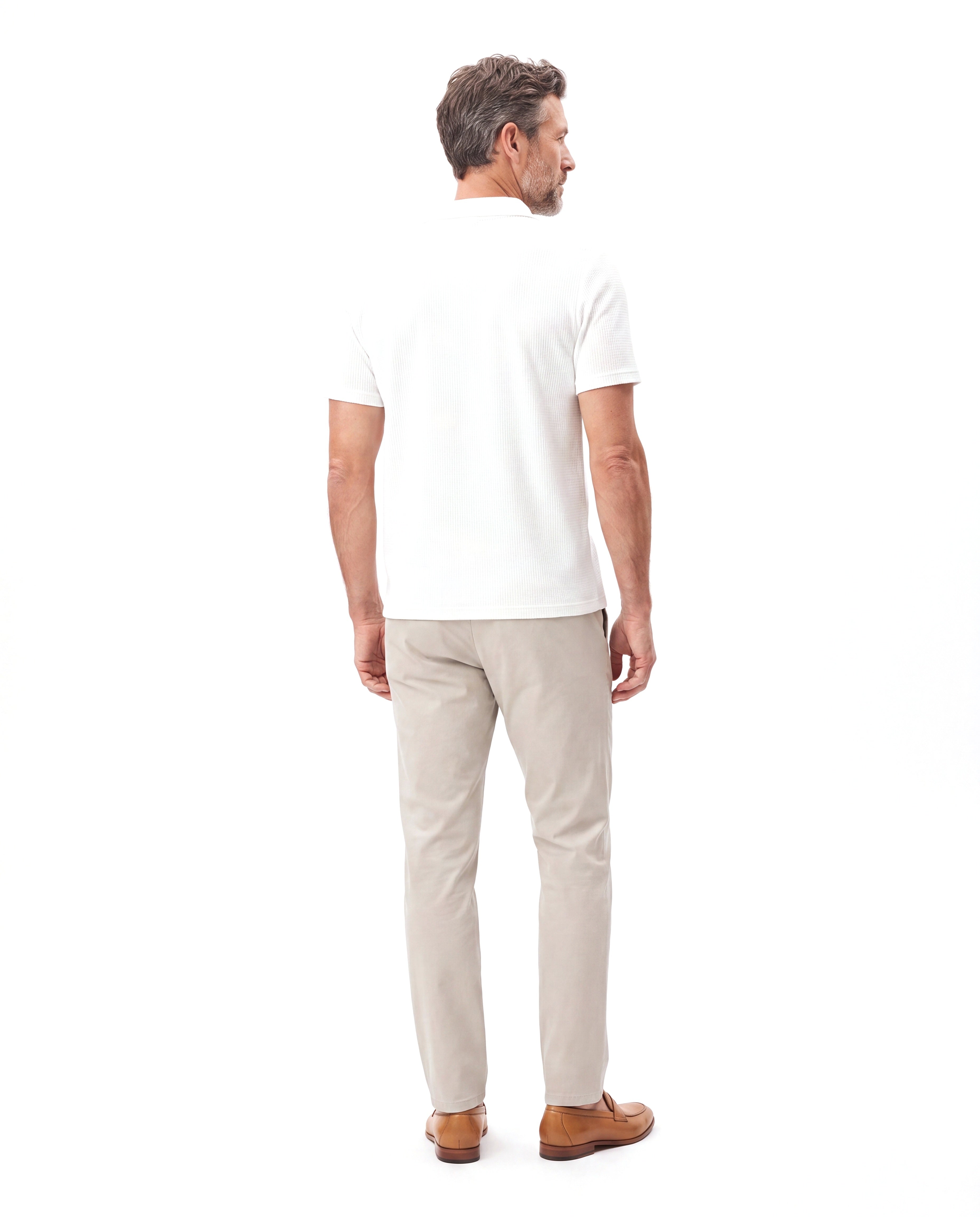 Men's Fine-Knit Polo with Contrast Trims