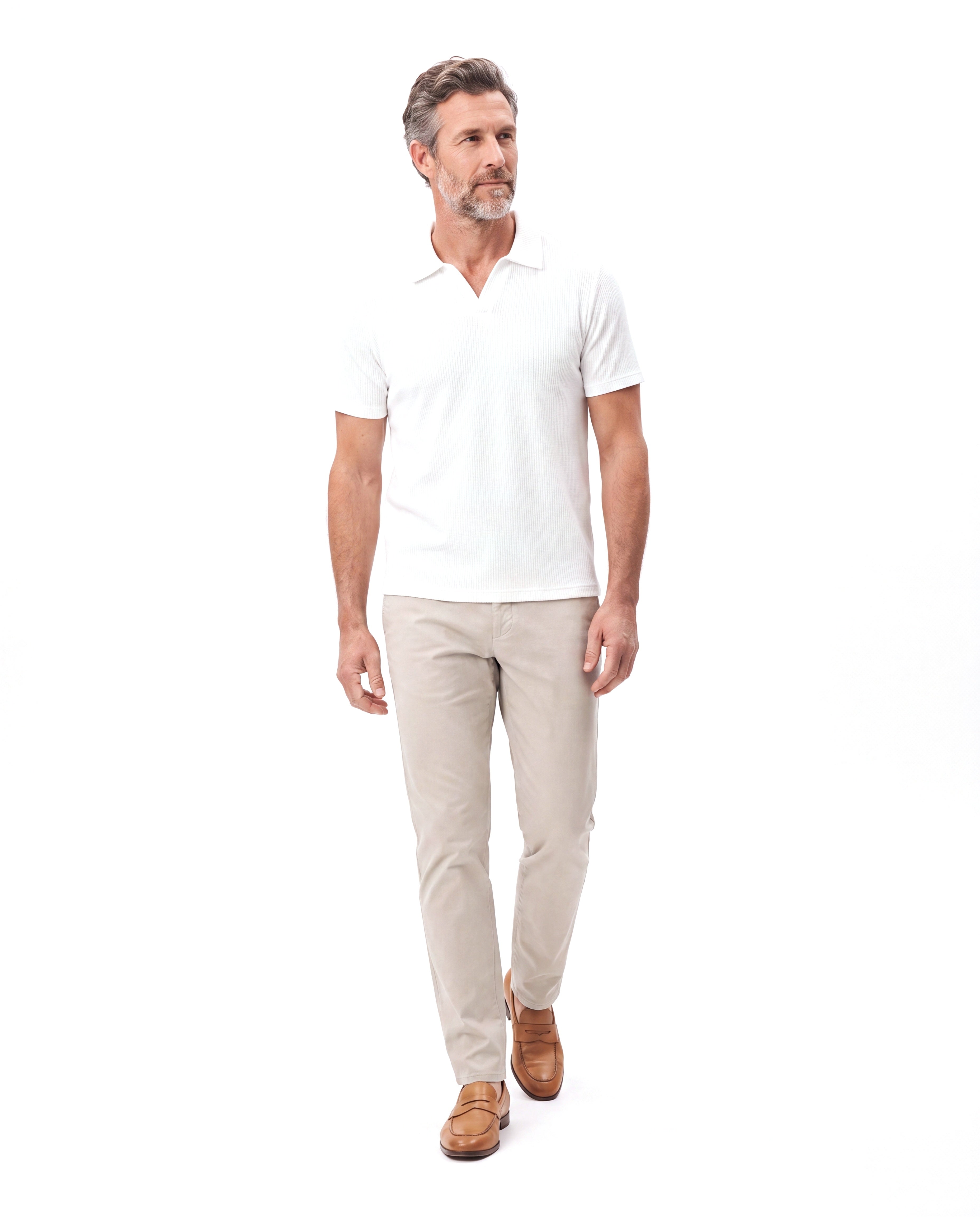 Men's Fine-Knit Polo with Contrast Trims