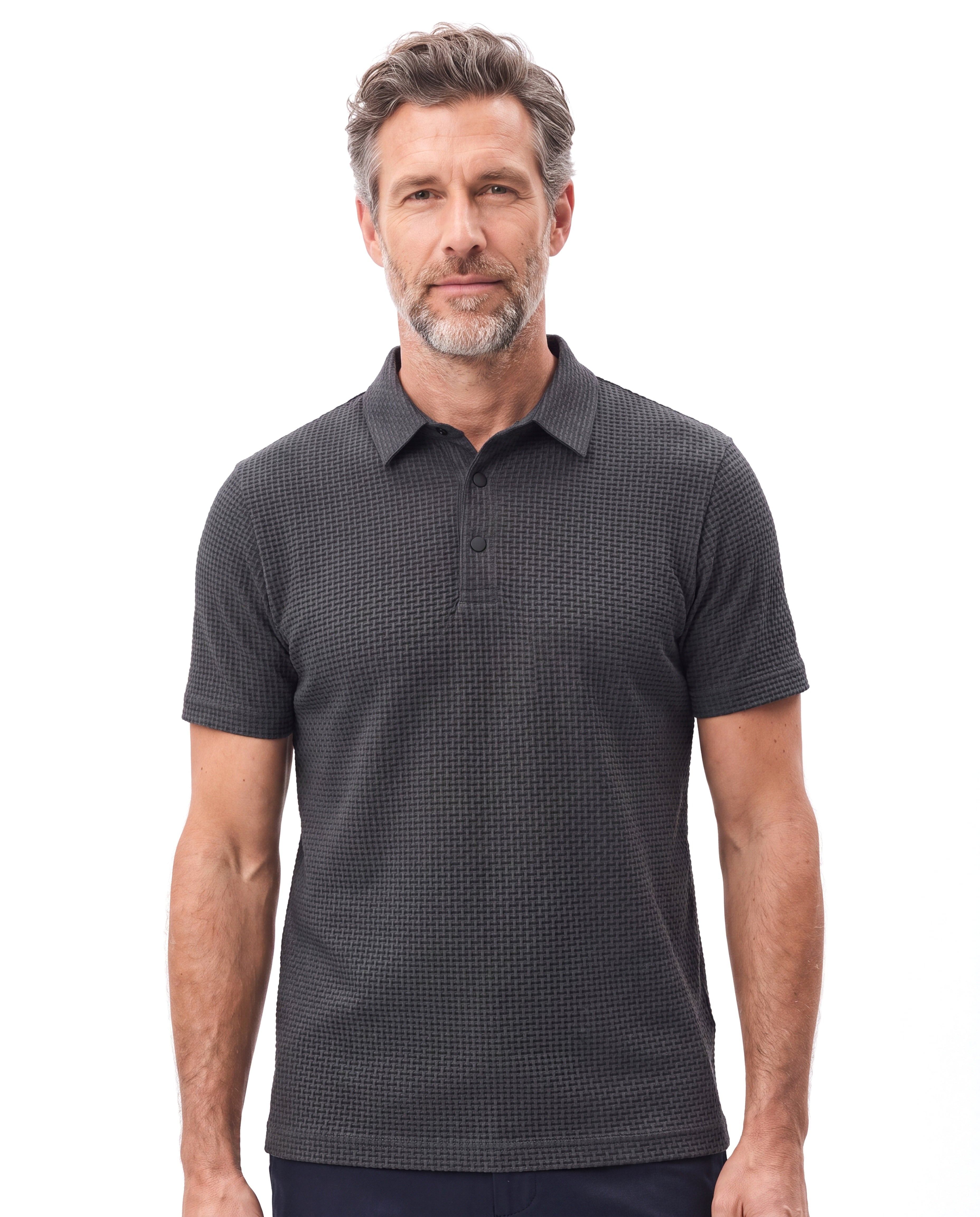 Men's Piqué Polo with Contrasting Collar