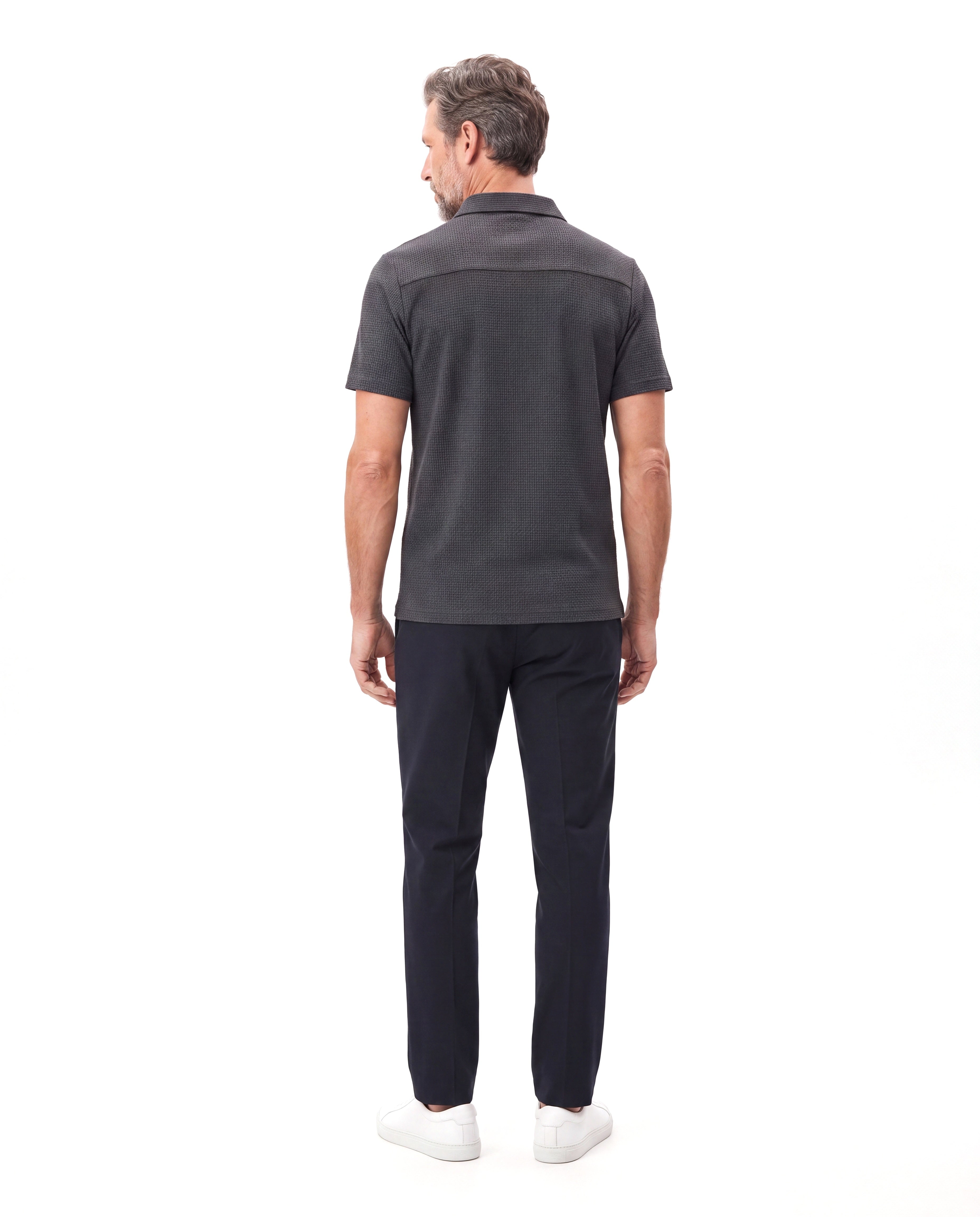 Men's Piqué Polo with Contrasting Collar