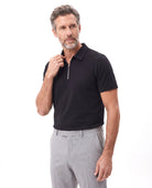 Men's Cotton Polo with Zip Placket