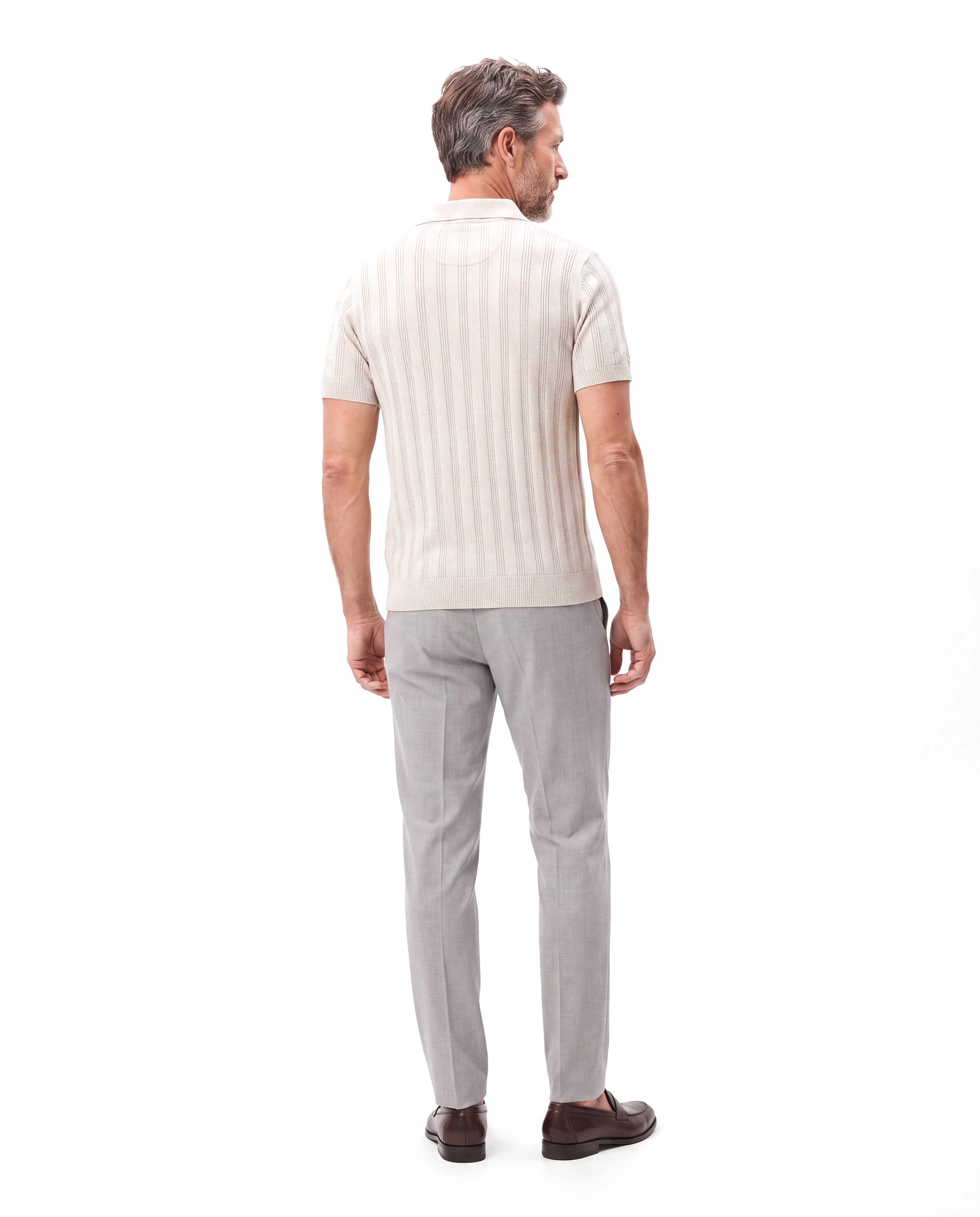 Men's Piqué Polo with Reinforced Collar