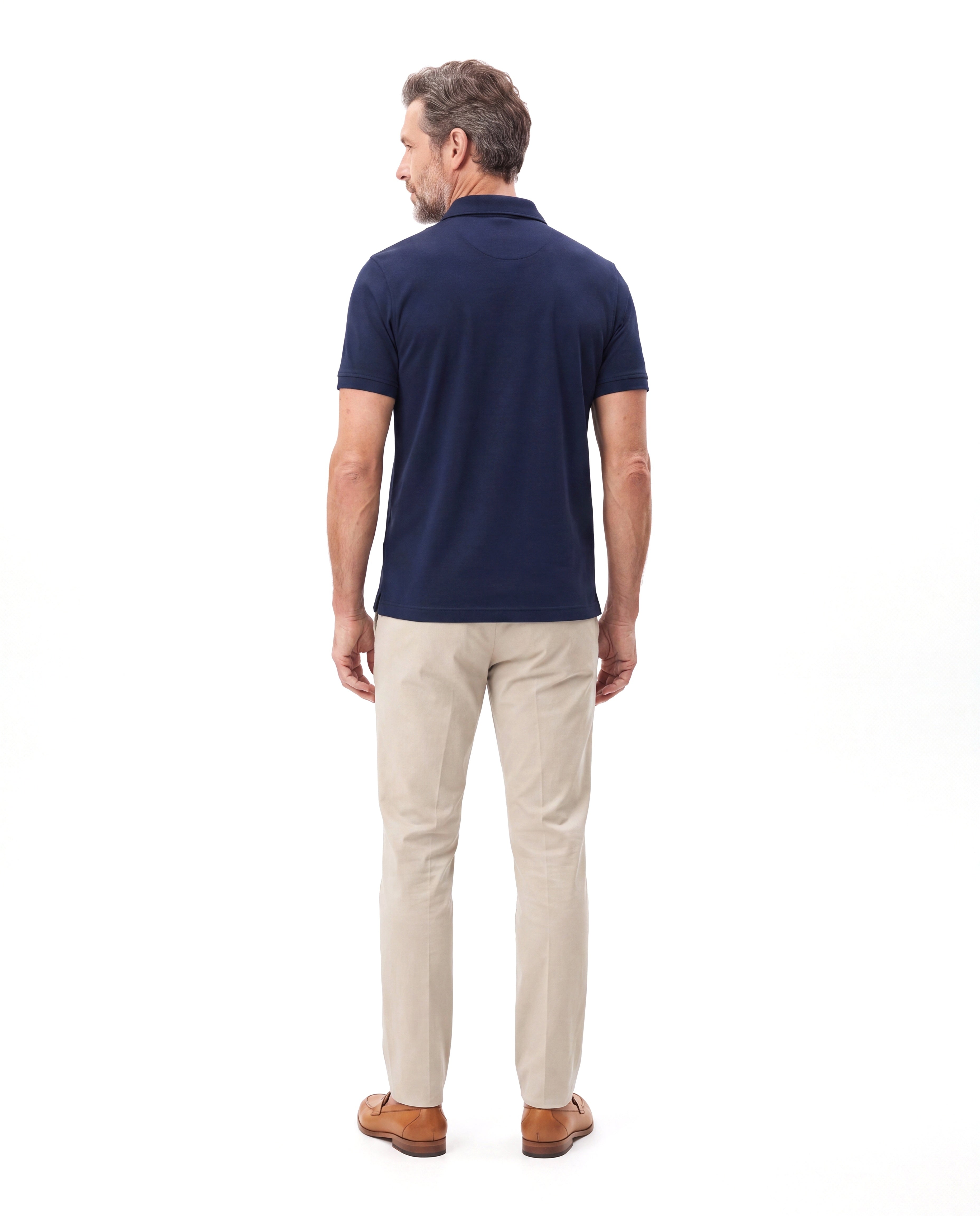 Men's Luxury Polo with Zip Placket