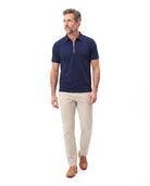 Men's Luxury Polo with Zip Placket