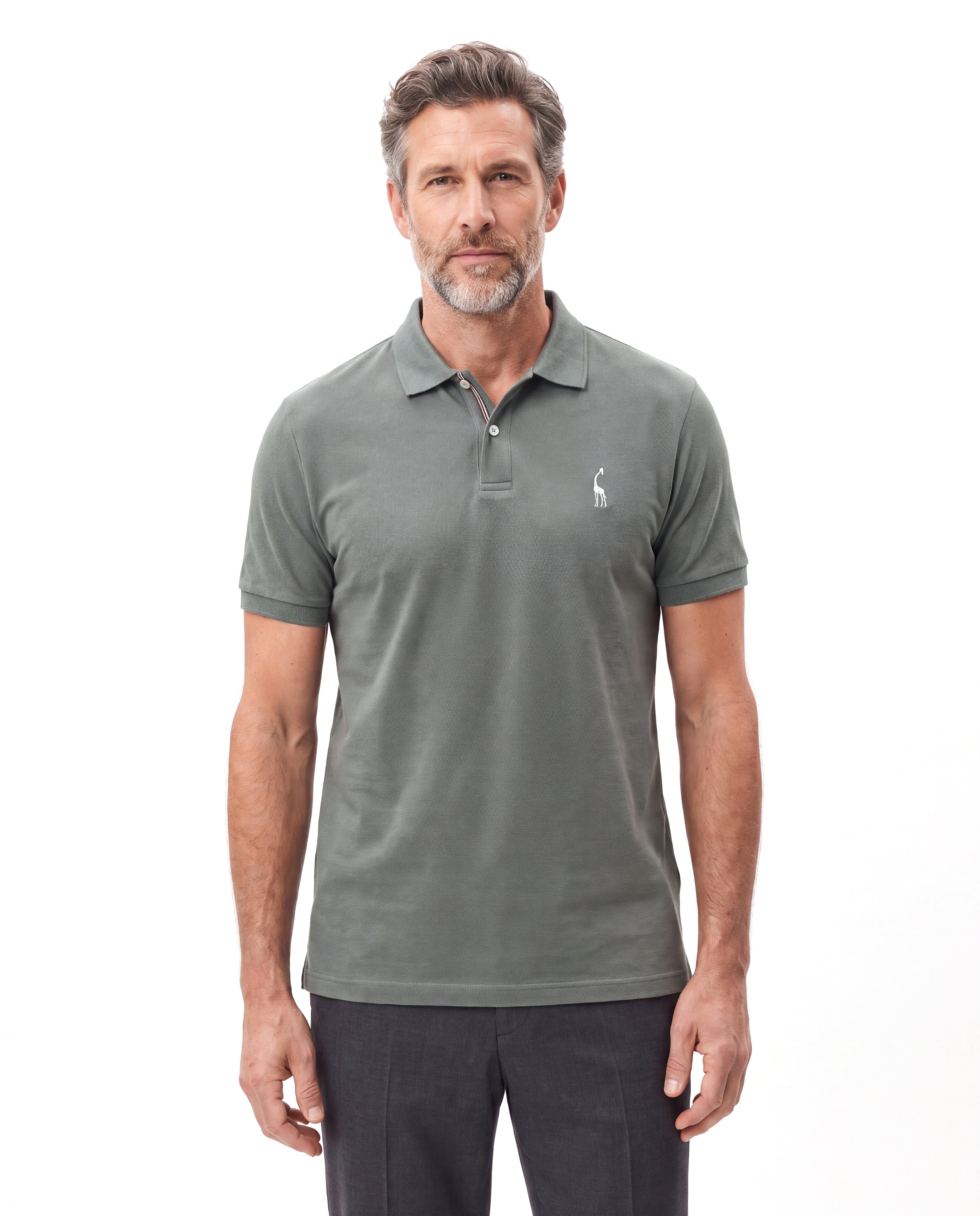 Men's Piqué Polo with Contrast Trim