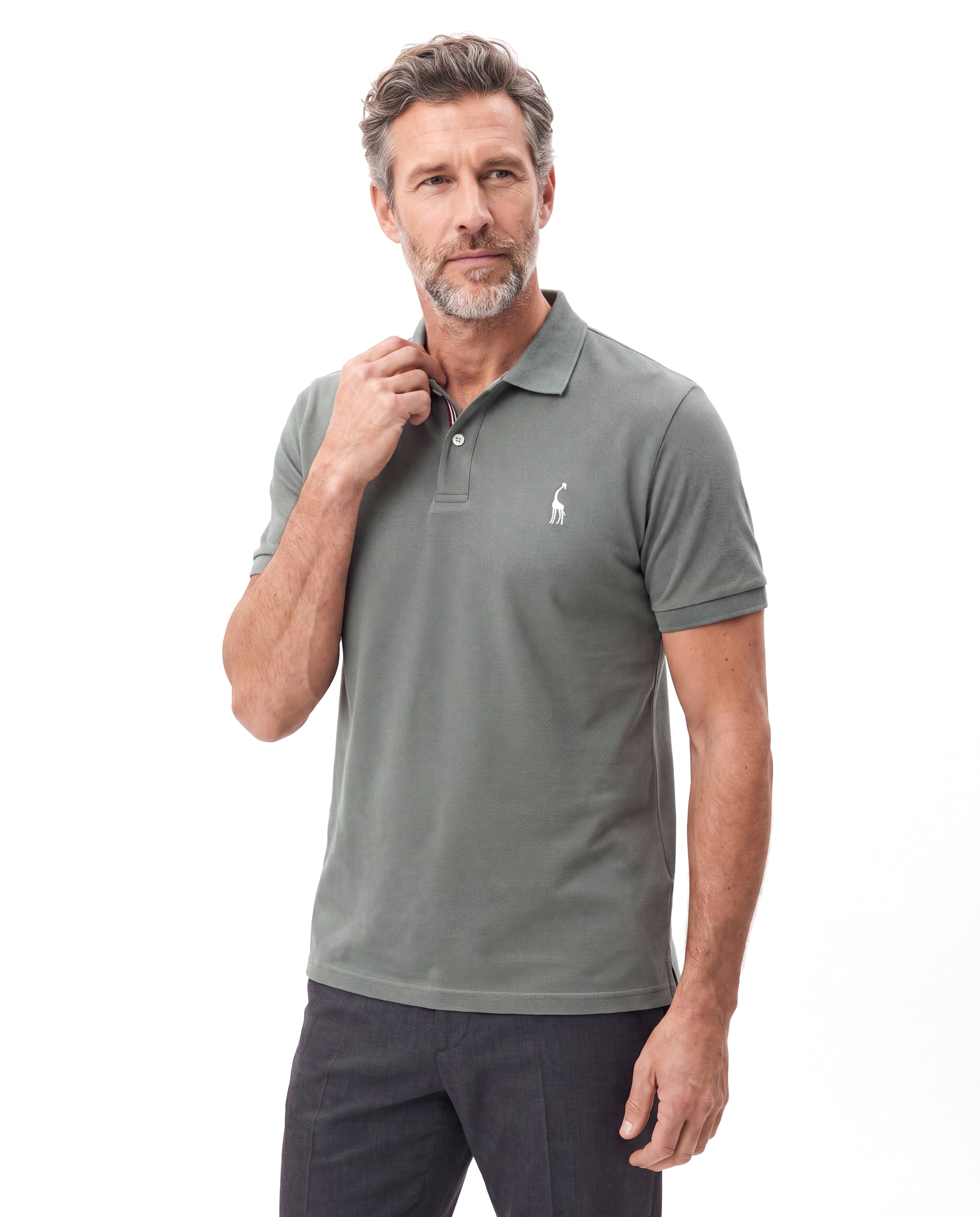 Men's Piqué Polo with Contrast Trim