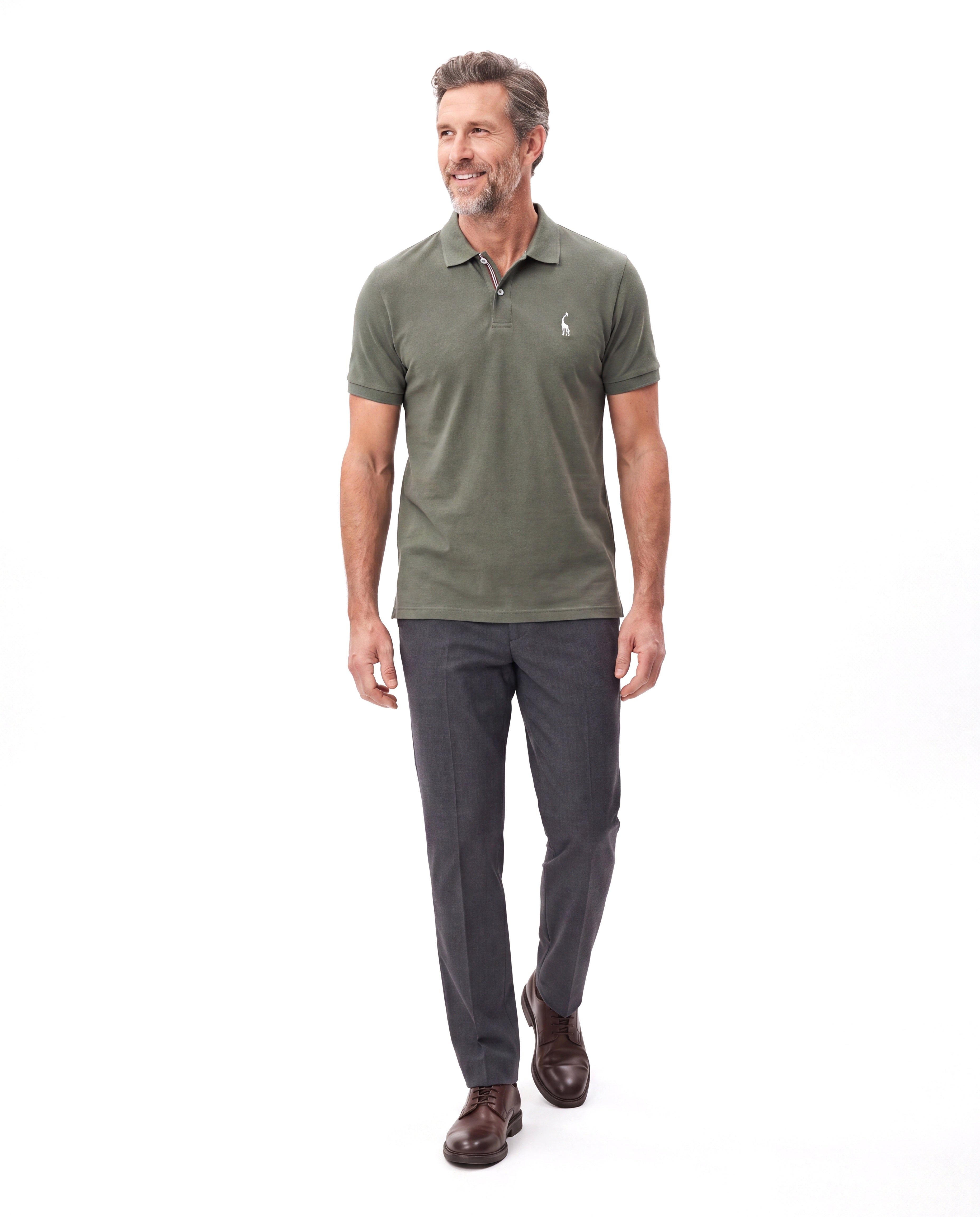 Men's Piqué Polo with Contrast Trim