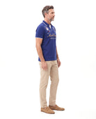 Men's Cotton Polo with Print Detail
