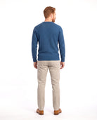 Men's Knitted Sweater with Classic Crew Neck