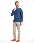 Men's Knitted Sweater with Classic Crew Neck