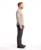 Men's Fine-Knit Turtleneck with Ribbed Cuffs