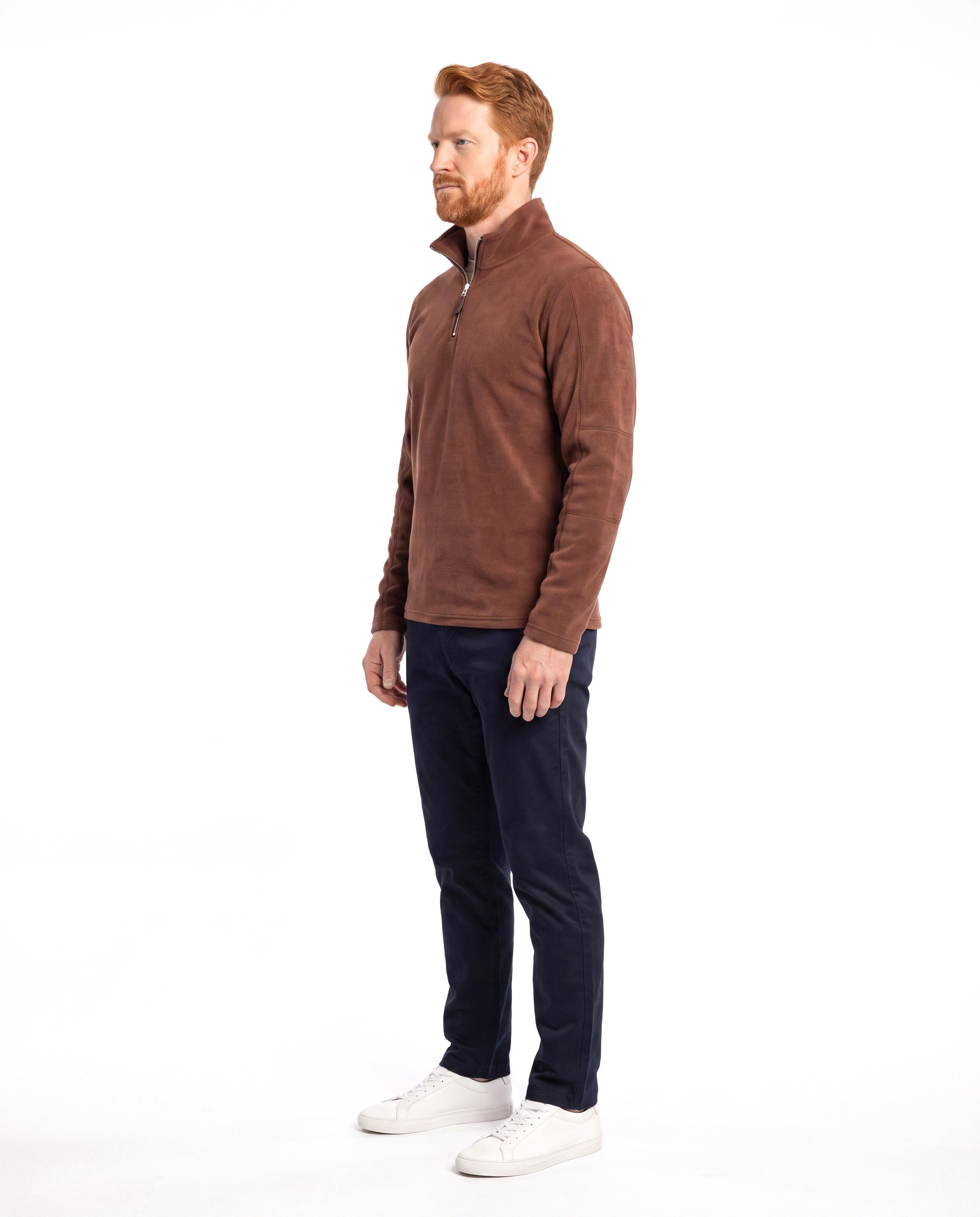 Men's Fleece Sweater with Half-Zip