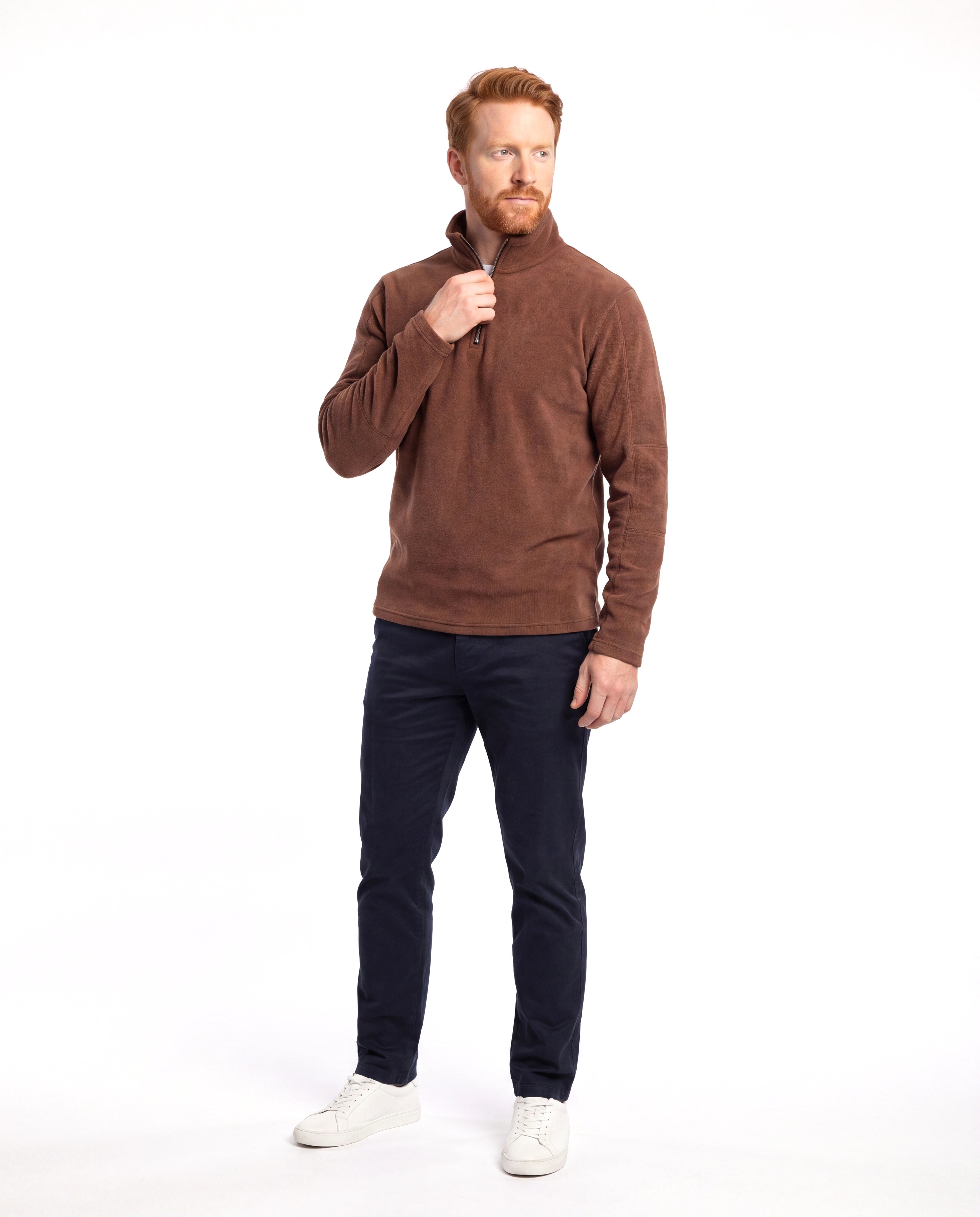 Men's Fleece Sweater with Half-Zip