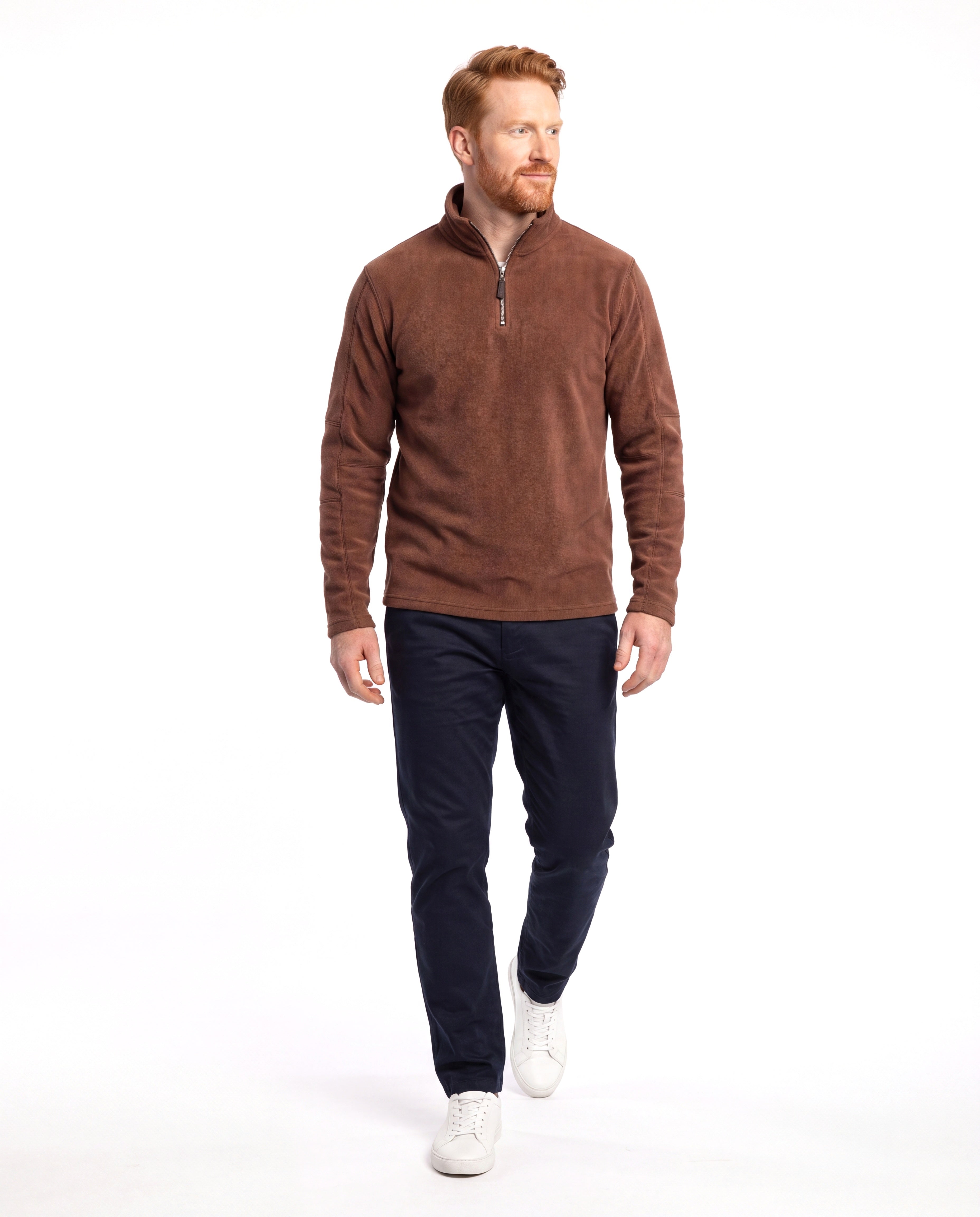 Men's Fleece Sweater with Half-Zip