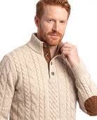 Men's Knitted Winter Pullover with High Collar