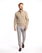 Men's Knitted Winter Pullover with High Collar