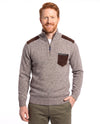 Men's Cotton Sweater with Ribbed Trim