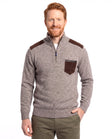 Men's Cotton Sweater with Ribbed Trim