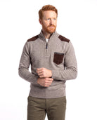 Men's Cotton Sweater with Ribbed Trim