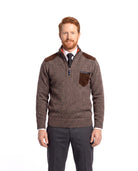 Men's Knitted Sweater with Stand-Up Collar