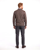 Men's Knitted Sweater with Stand-Up Collar