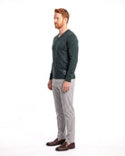Men's Fine-Knit Sweater with V-Neck