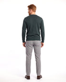 Men's Fine-Knit Sweater with V-Neck