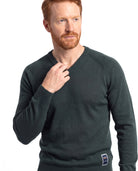 Men's Fine-Knit Sweater with V-Neck