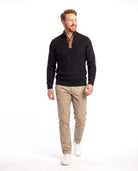 Men's Knit Sweater with Warm Fleece Lining