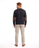 Men's Sweater with Stand-Up Collar and Half Zip
