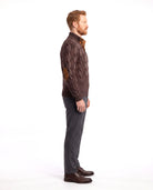Men's Knit Sweater with Contrasting Trim