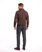 Men's Knit Sweater with Contrasting Trim