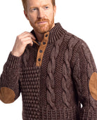 Men's Knit Sweater with Contrasting Trim