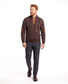 Men's Knit Sweater with Contrasting Trim