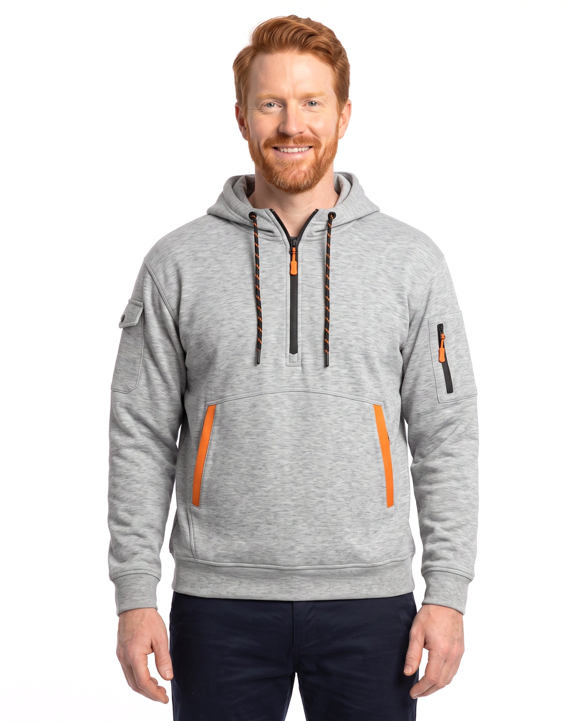 Men's Cotton Hoodie with Drawstring Hood